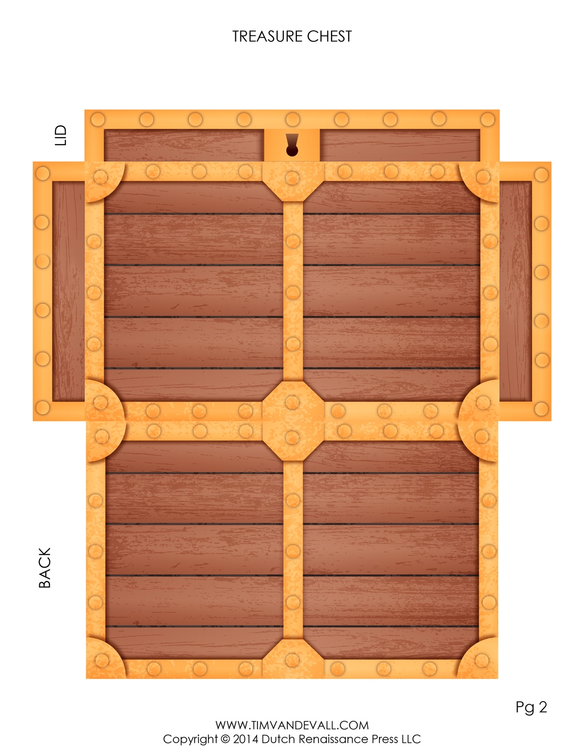 Cut Out Printable Treasure Chest Template