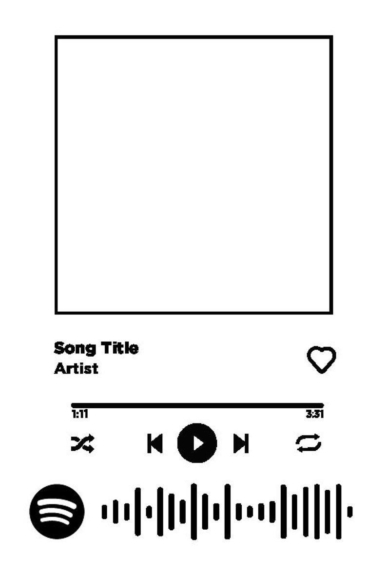Printable Blank Spotify Template Printable Blank Spotify Template