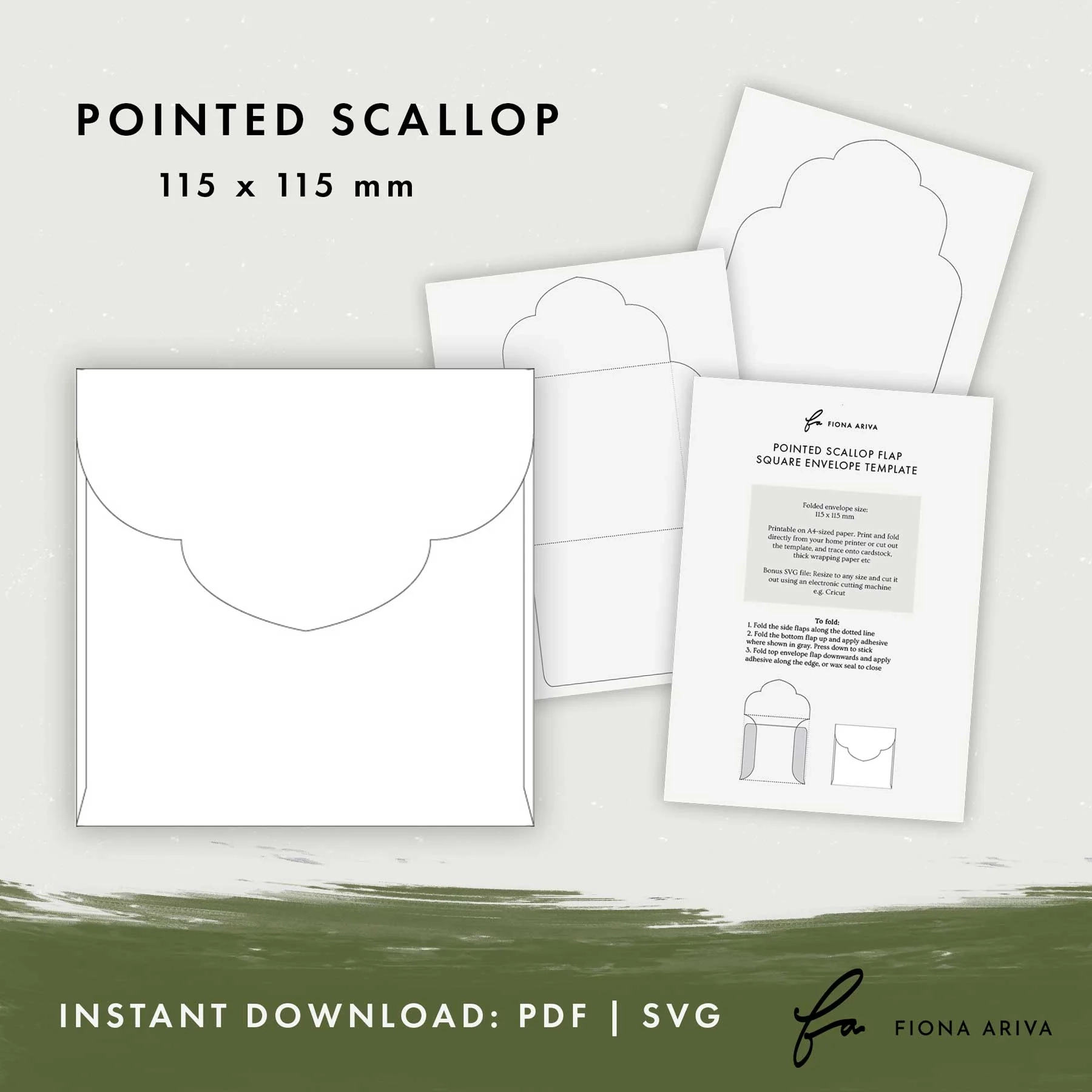 Printable Square Envelope Template