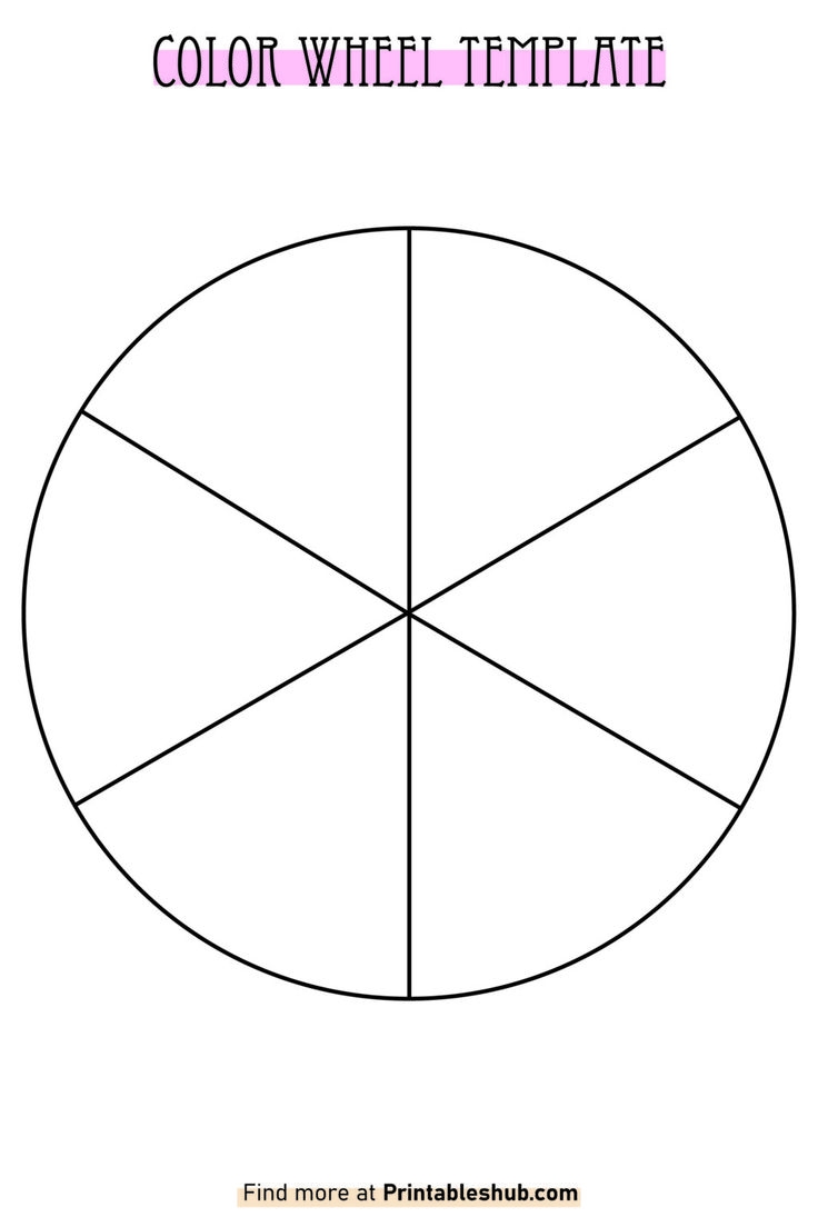 Printable Blank Color Wheel Template Free PDF Included 
