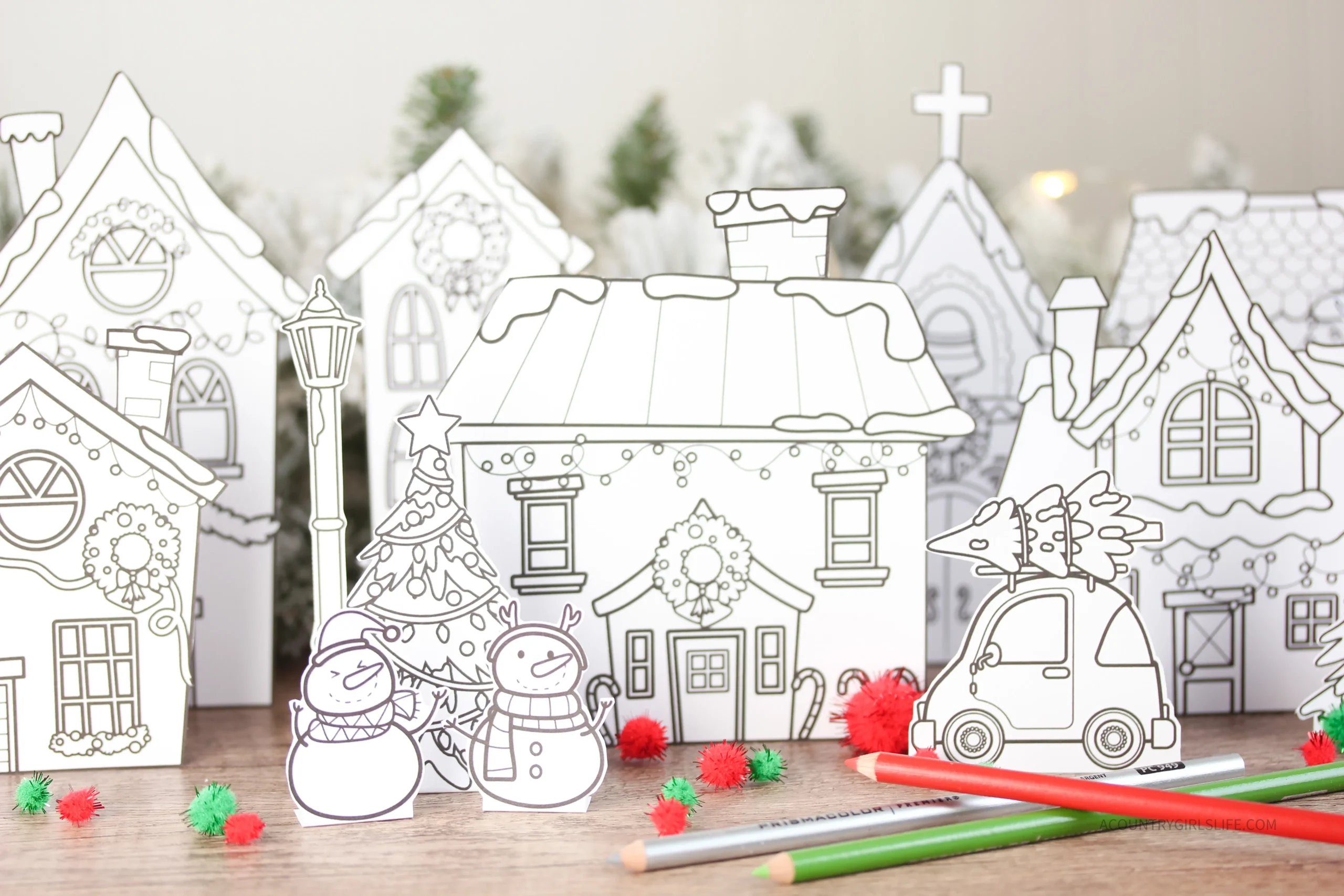 Free Printable Christmas Village Templates