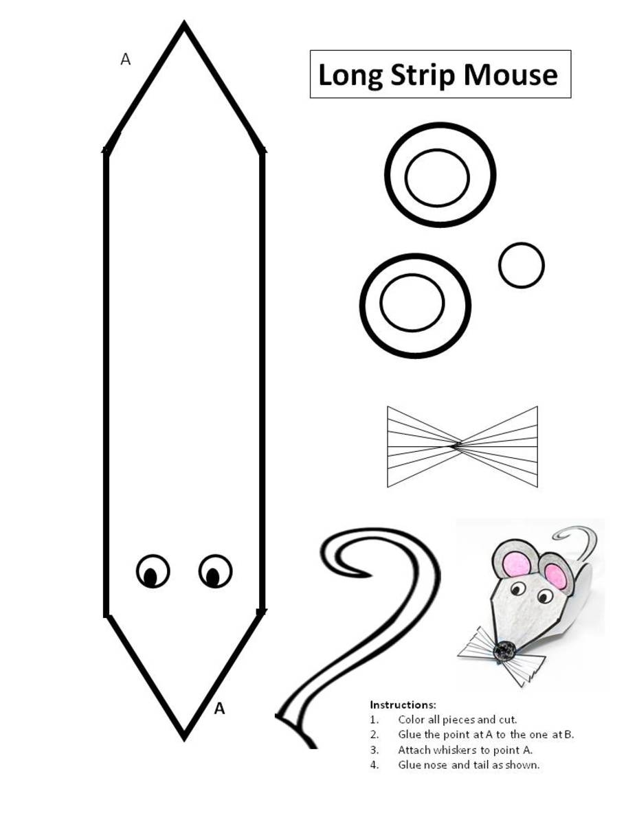Printable Mouse Patterns With Simple Shapes For Kids Crafts  Printable Mouse Patterns With Simple Shapes For Kids Crafts