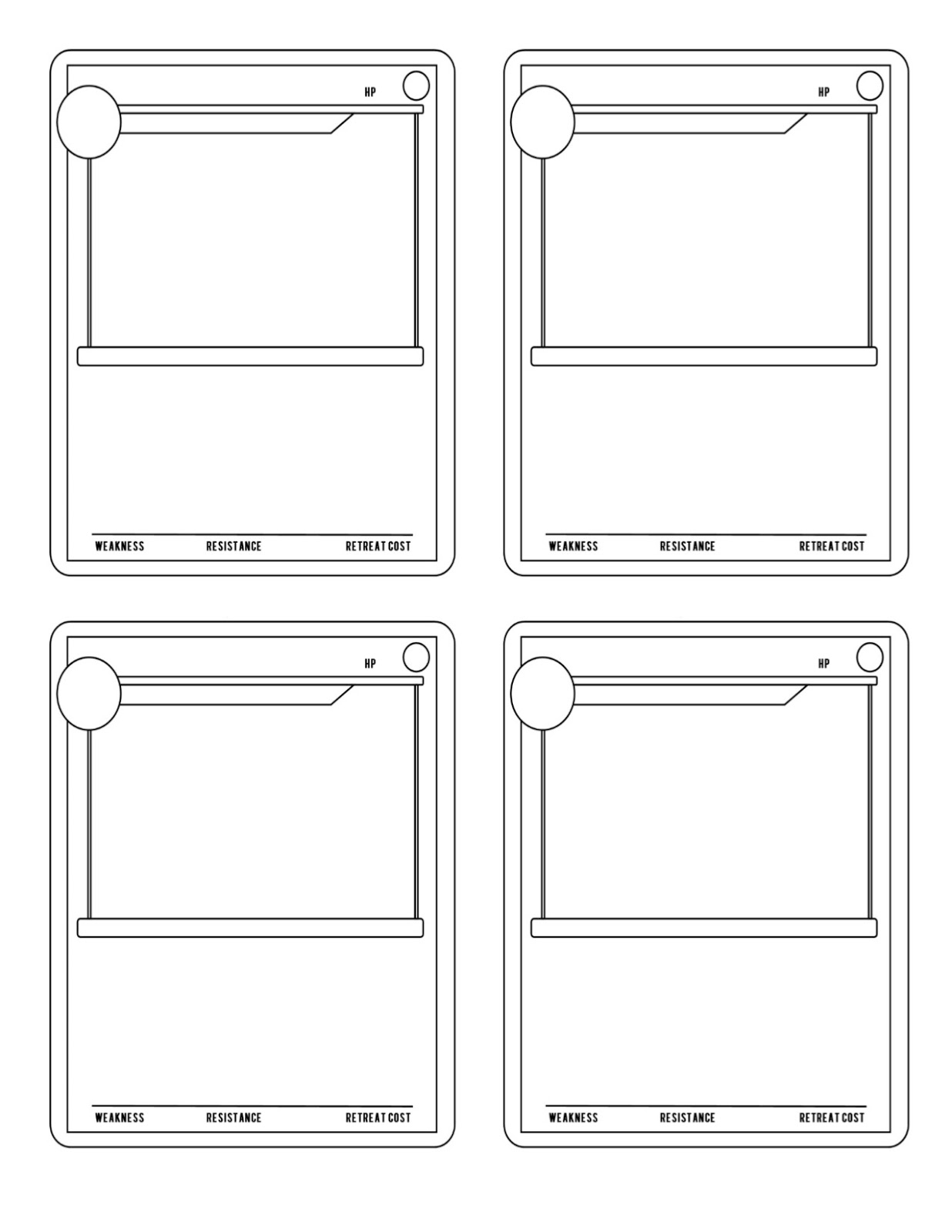 Blank Pokemon Card Template Printable