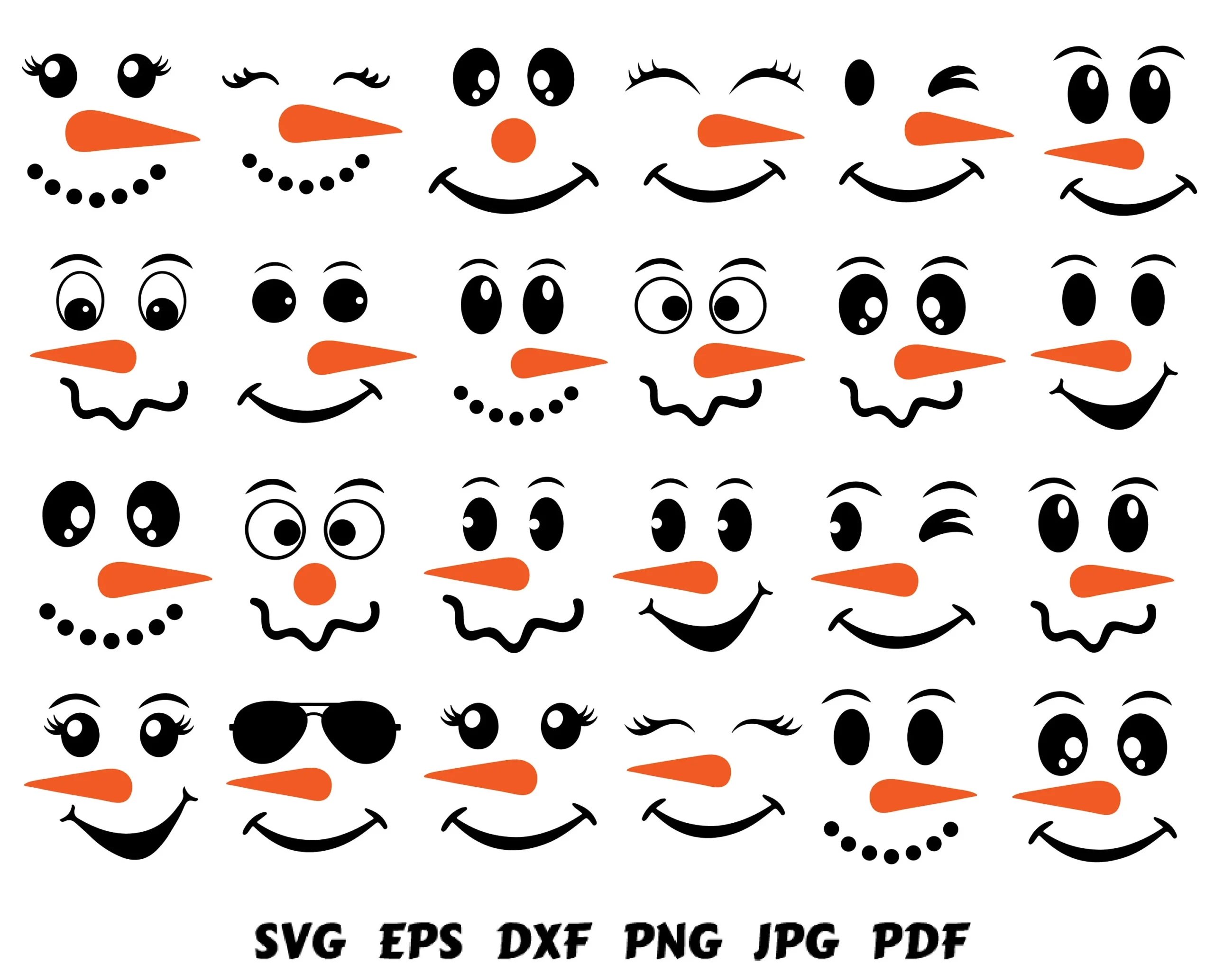 Printable Snowman Face Template Printable Snowman Face Template