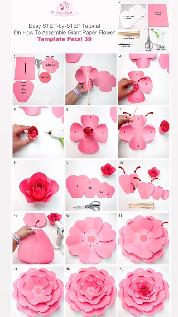 Step by Step Tutorial On How To Easily Make Petal 39 Giant Paper  Step by Step Tutorial On How To Easily Make Petal 39 Giant Paper