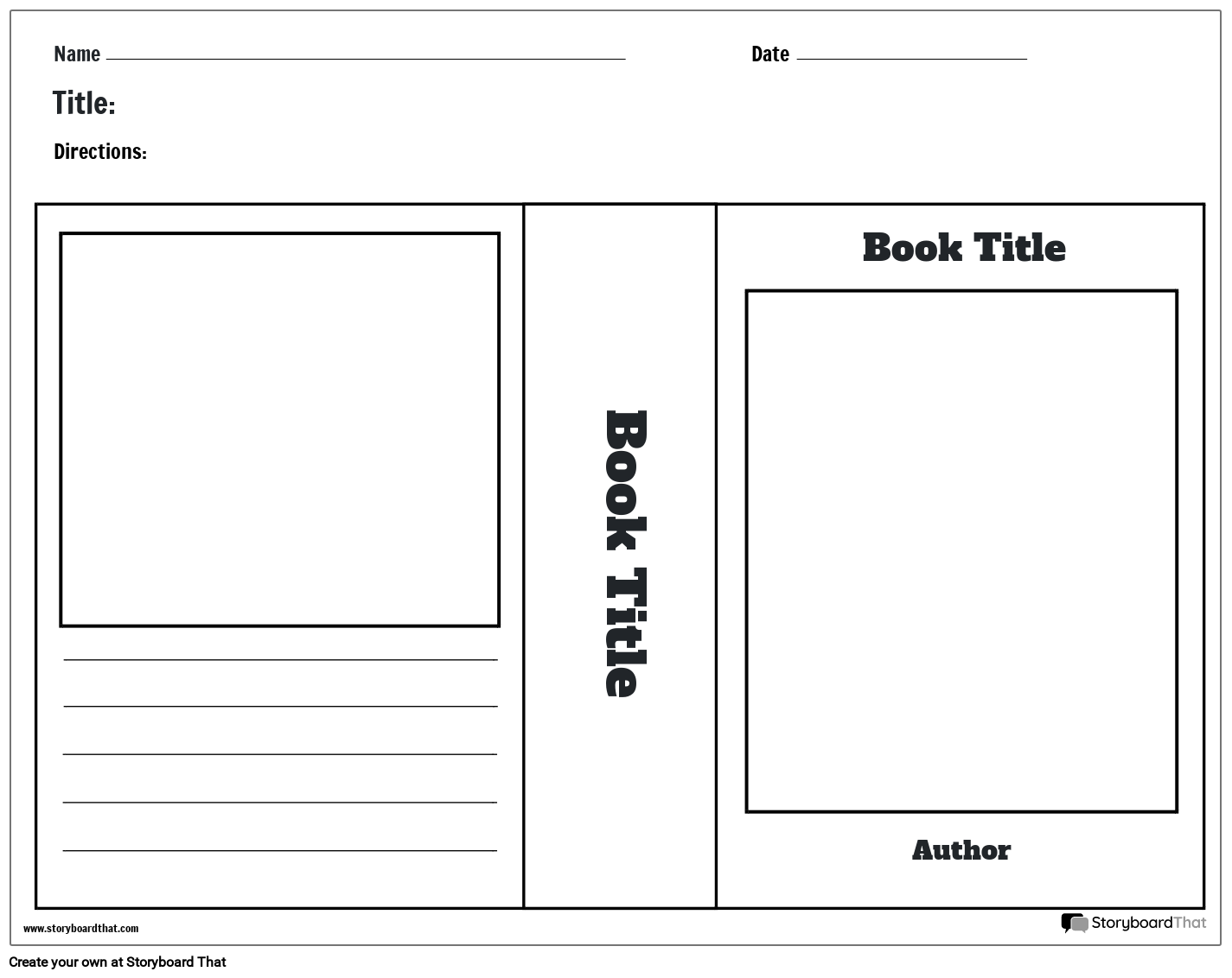 Blank Book Cover Template Printable Blank Book Cover Template Printable