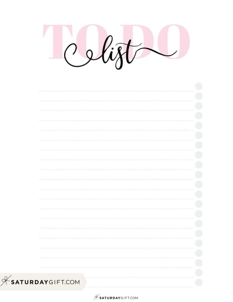 Printable To Do Checklist Template Printable To Do Checklist Template