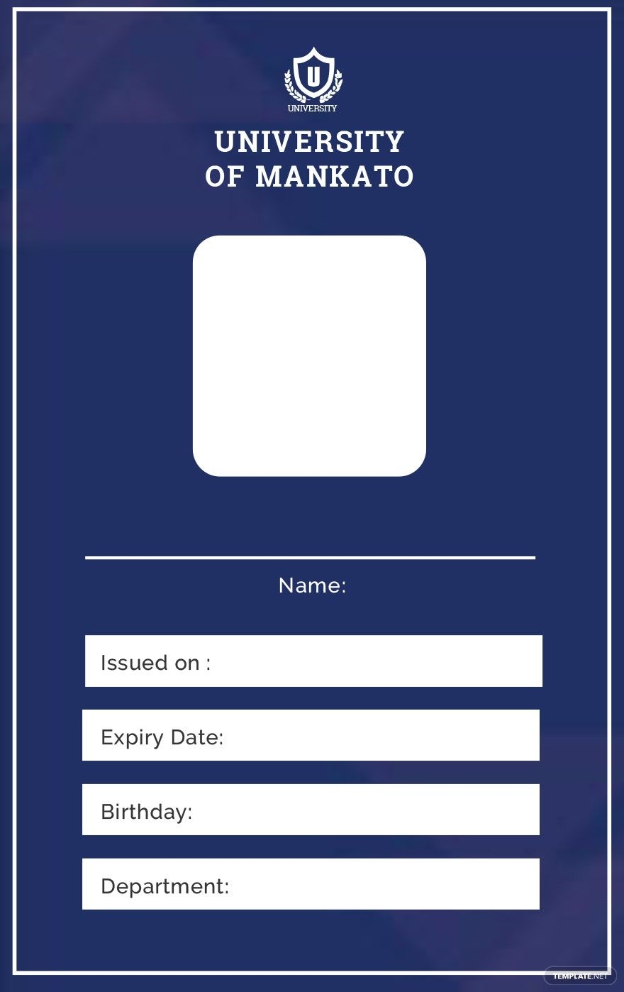 Printable Blank Id Card Template