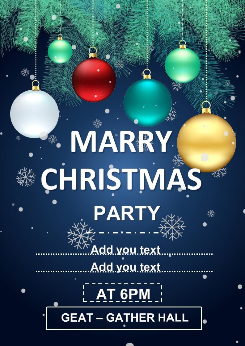 WORD Of Classical Christmas Party Poster docx WPS Free Templates