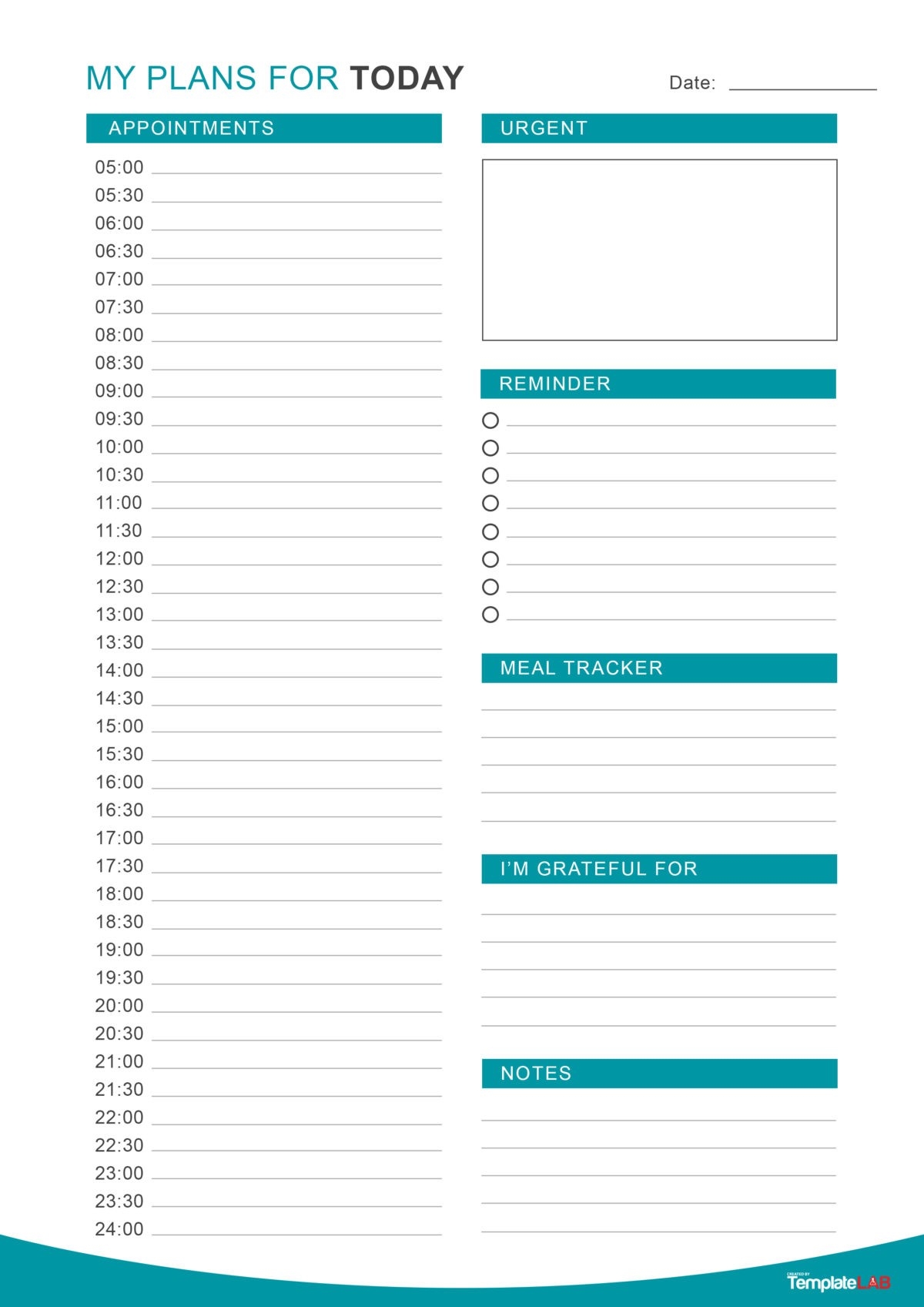 Printable Daily Calendar Template Printable Daily Calendar Template