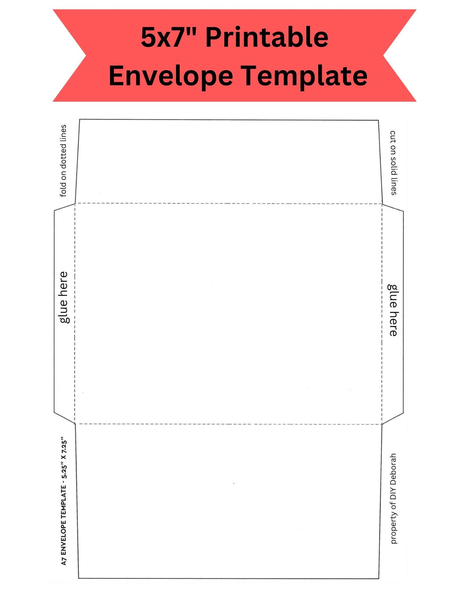 Free Printable Envelope Template 5 X 7