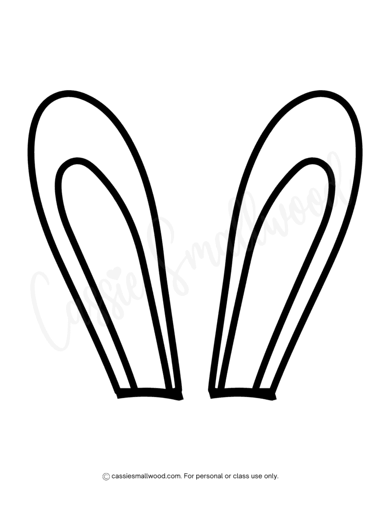 8 CUTE Bunny Ear Templates Cassie Smallwood