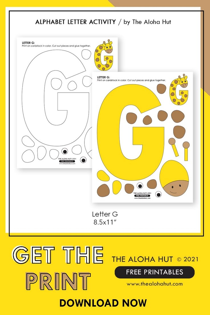 Printable Letter G Craft Template