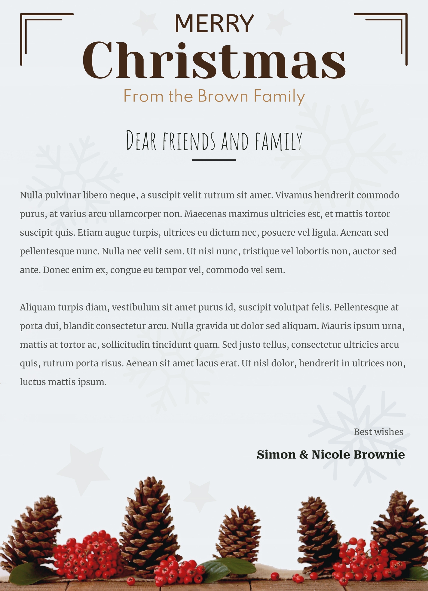 Christmas Newsletter Templates Free Printable