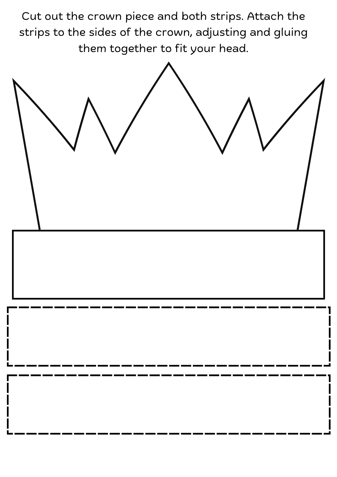 Printable Crown Craft Template Printable Crown Craft Template