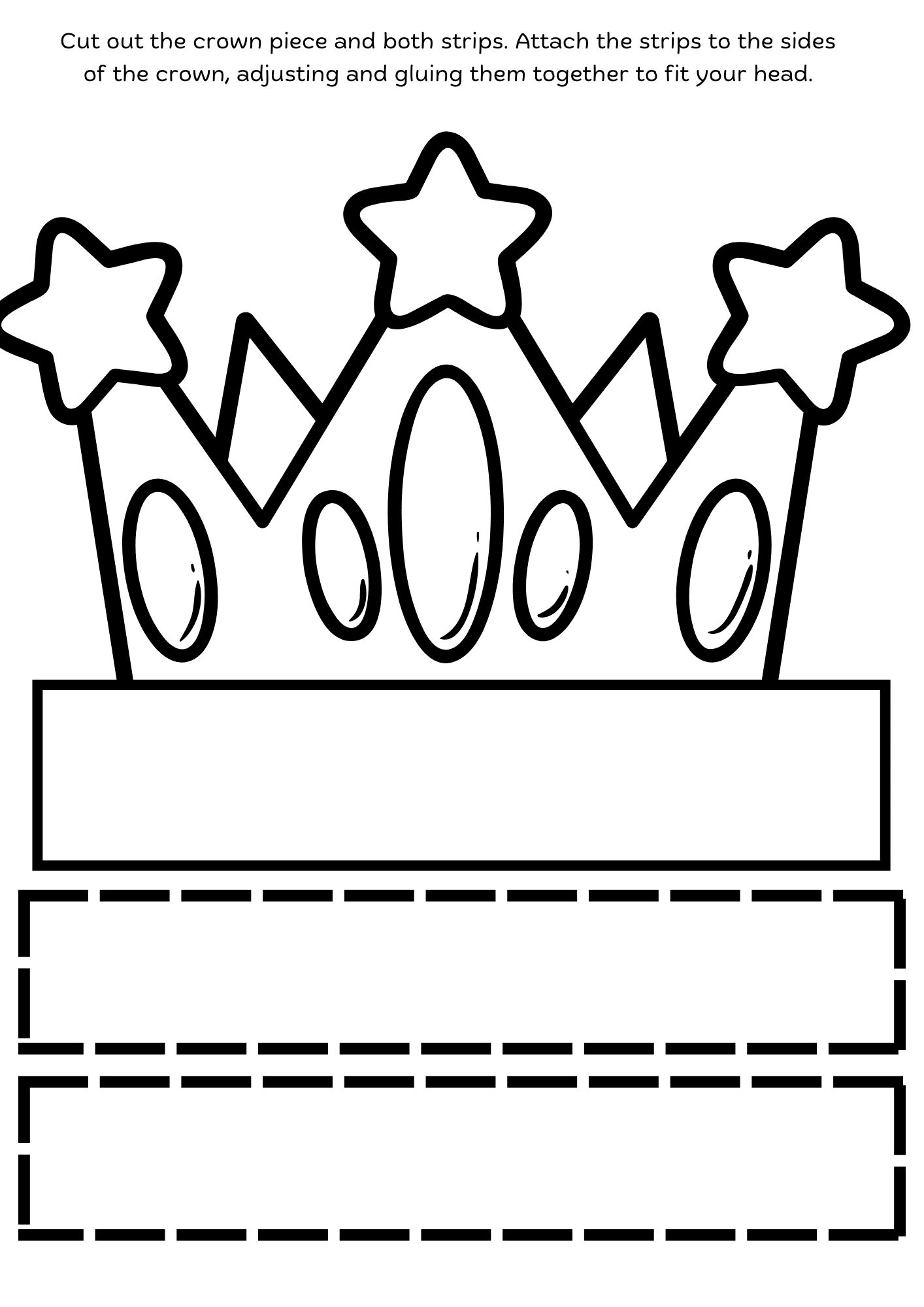 Crown Cut Out And Color Craft Art Otters