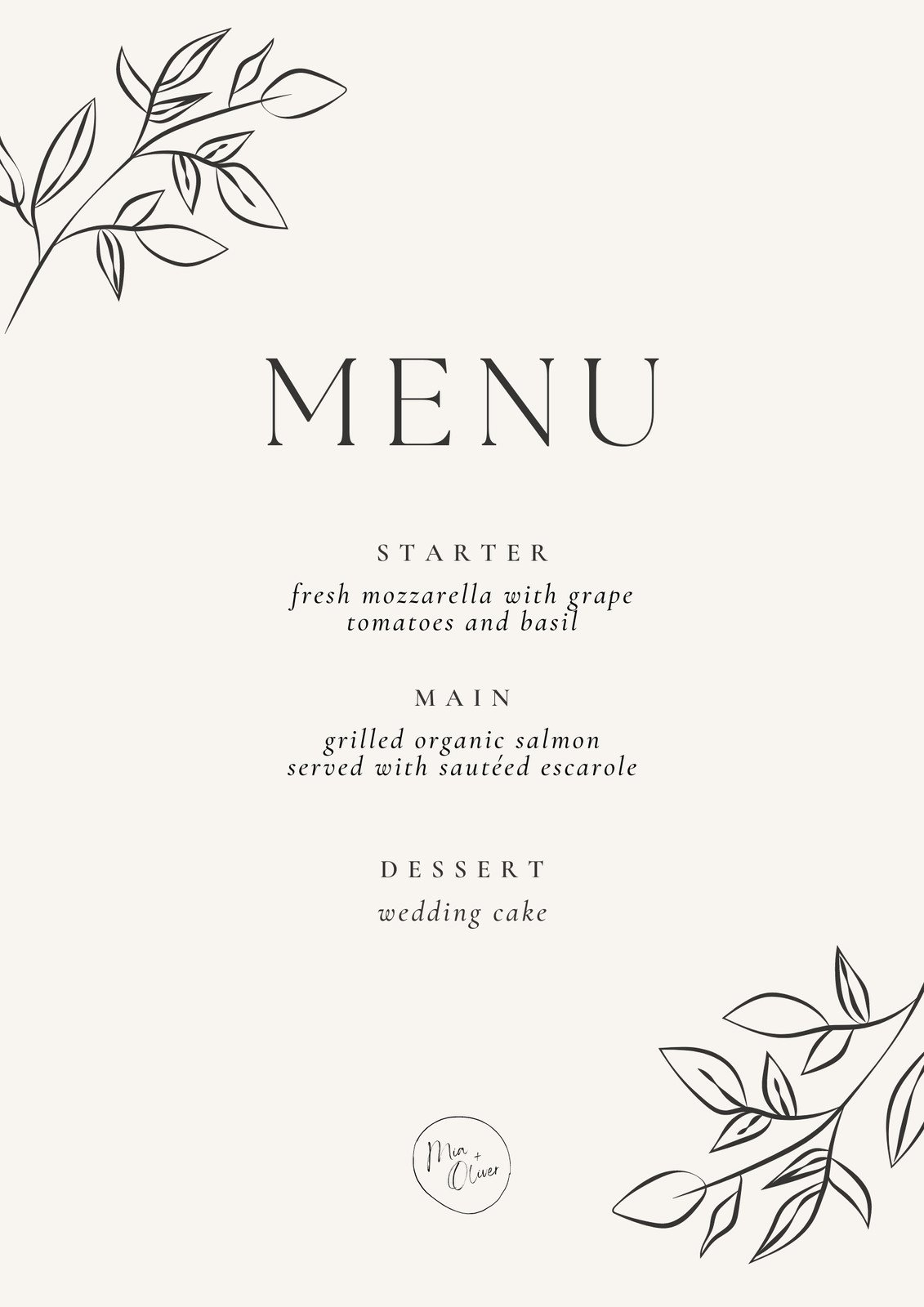Blank Printable Menu Template Blank Printable Menu Template