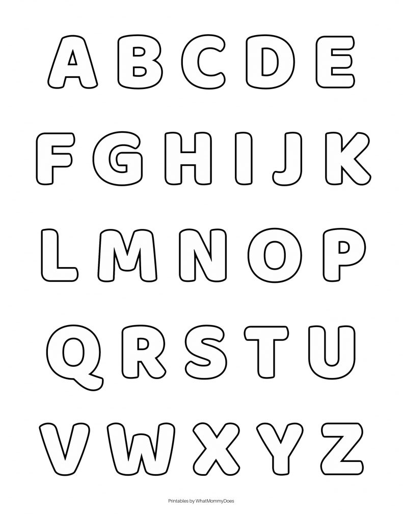 Free Printable Alphabet Template Upper Case