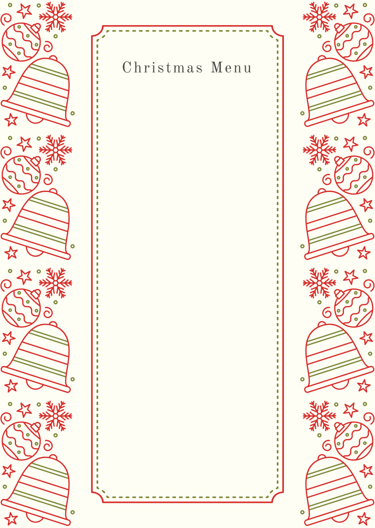 Free Christmas Menu Templates Editable And Printable