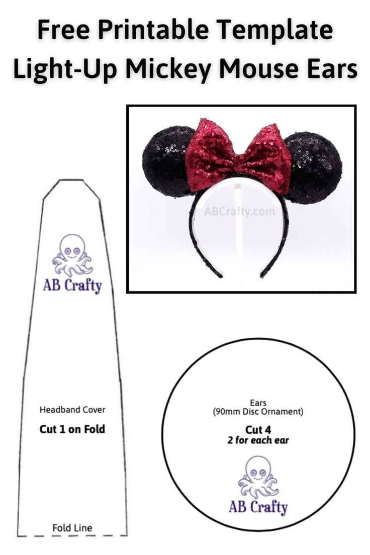 Free Printable Minnie Mouse Ears Template