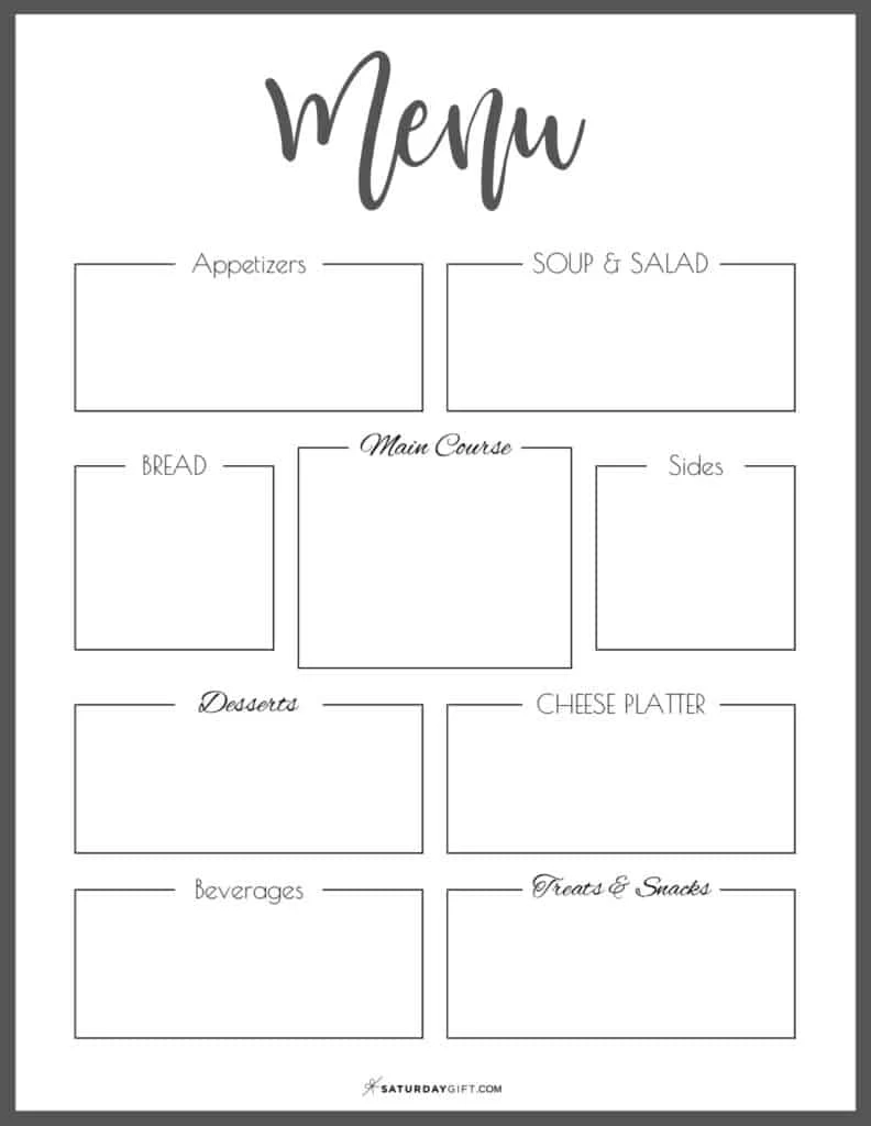 How To Plan The Menu For Your Party Pretty Printable Menu Planner How To Plan The Menu For Your Party Pretty Printable Menu Planner