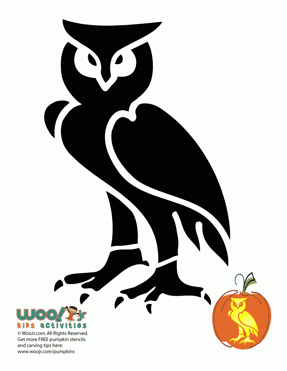 Printable Owl Template For Pumpkin Carving Printable Owl Template For Pumpkin Carving