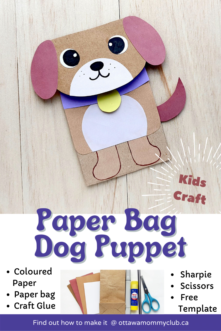 Paper Bag Dog Puppet With Free Template Ottawa Mommy Club