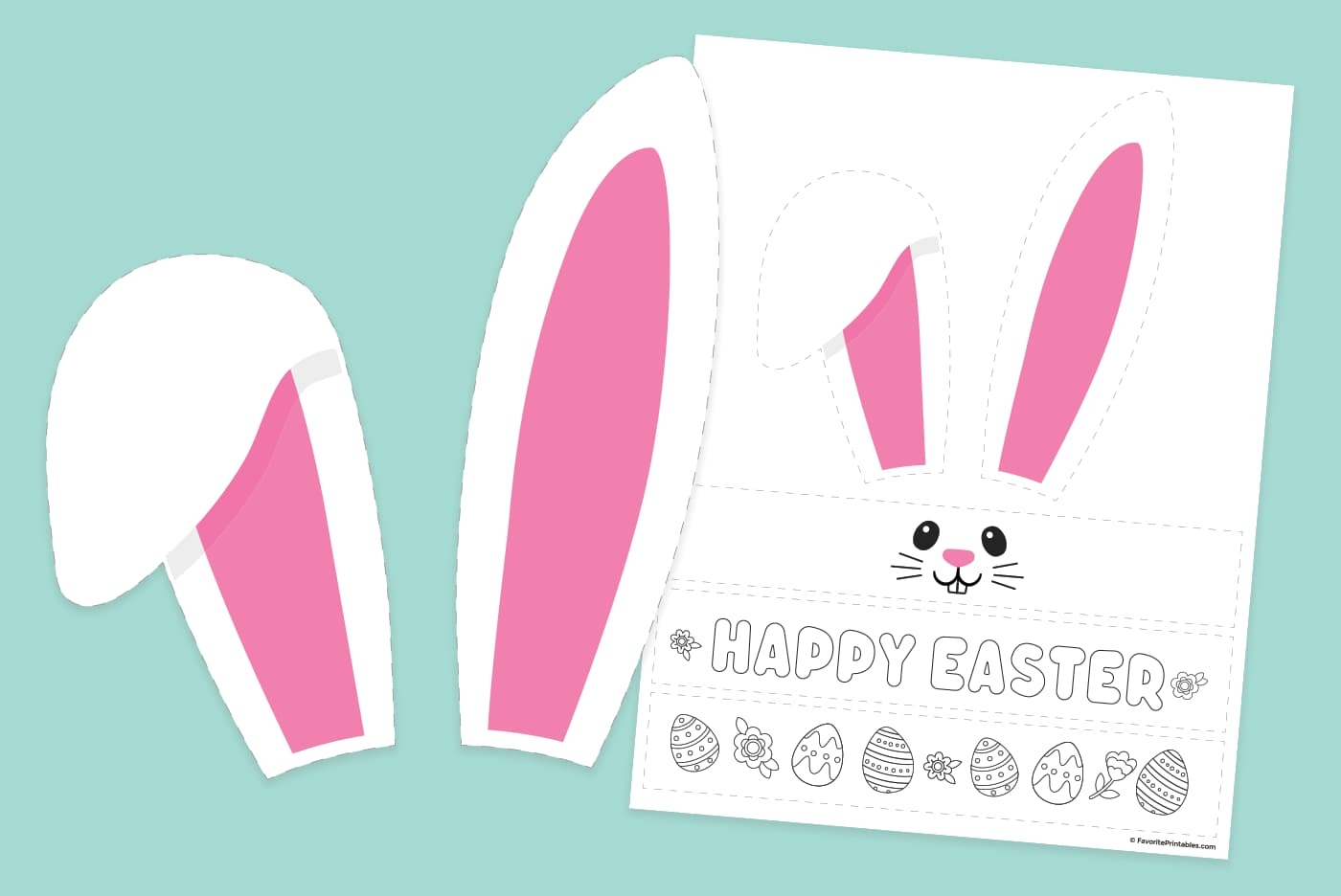 Printable Easter Bunny Ears Template FREE Download Favorite 
