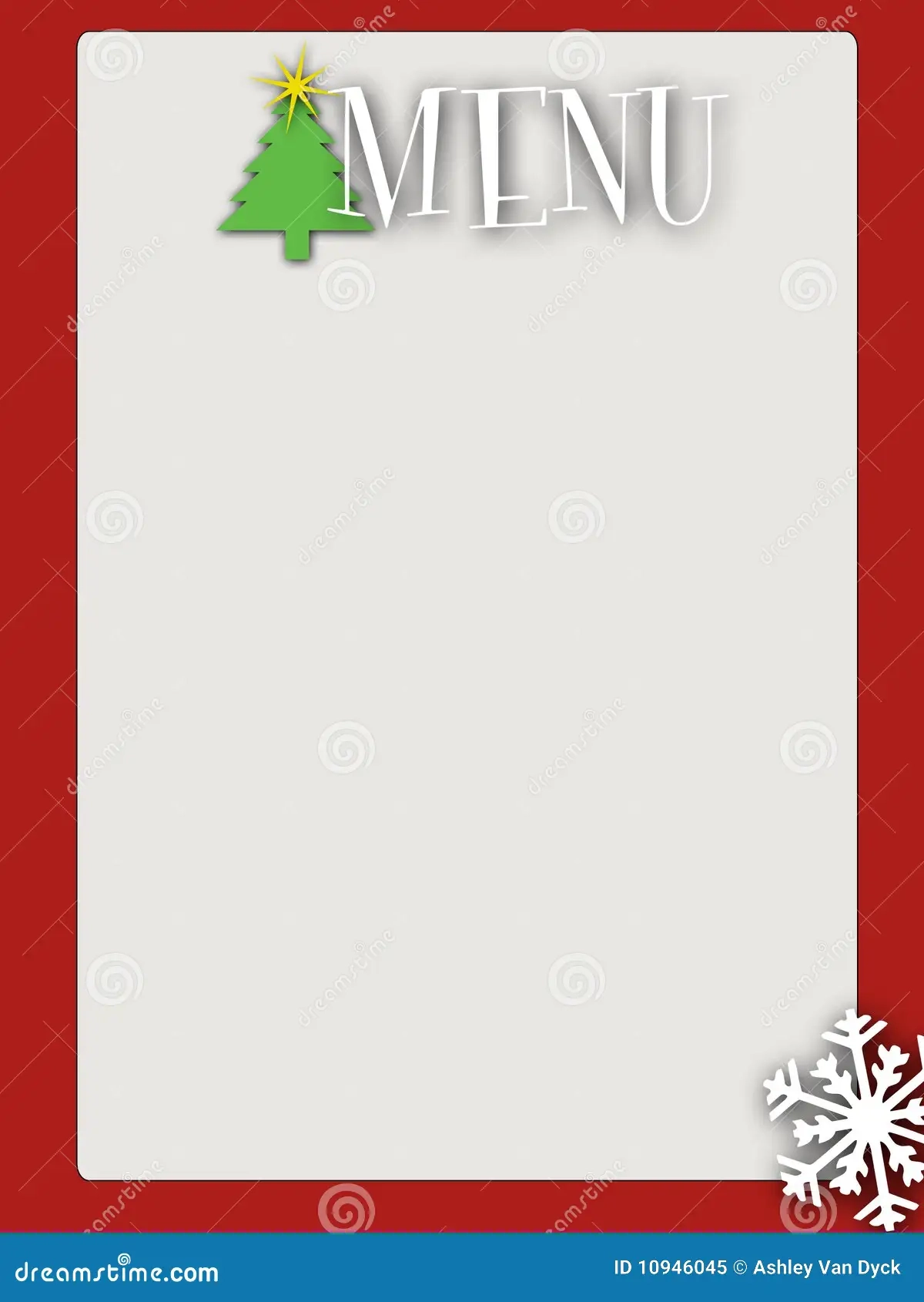Free Printable Blank Christmas Menu Template